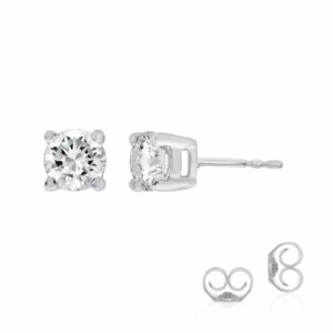 La Joya 1/4 CT TW (Carat Total Weight) Lab Grown Diamond Stud Earrings For Women and Men Set in Classic 4 Prong Setting in the Metal of Your Choice