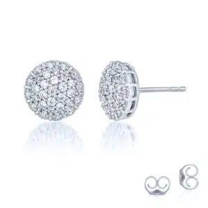 3/4 CT TW Sterling Silver Cluster Diamond Stud Earring | Lena