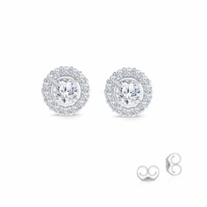 Details about   10K White Gold Finish Silver Stud Mens/ladies Earrings W/ Lab Created Diamonds 