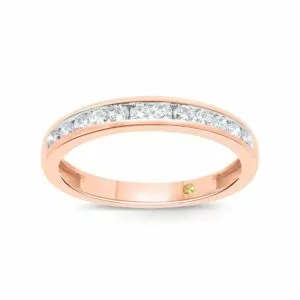 1/6 -1/2 CT TW Channel Set Lab Created Diamond Band Ring in 10K Gold