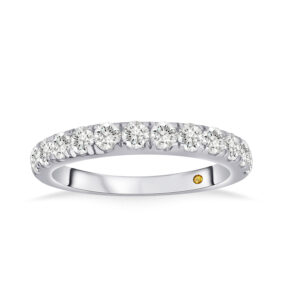 Lab Created Stackable Diamond Wedding Ring in a Gold Pave