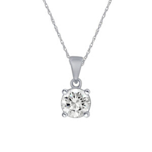 1/6 -1/2 CT TW Sterling Silver Lab Grown Diamond Necklace | Xena