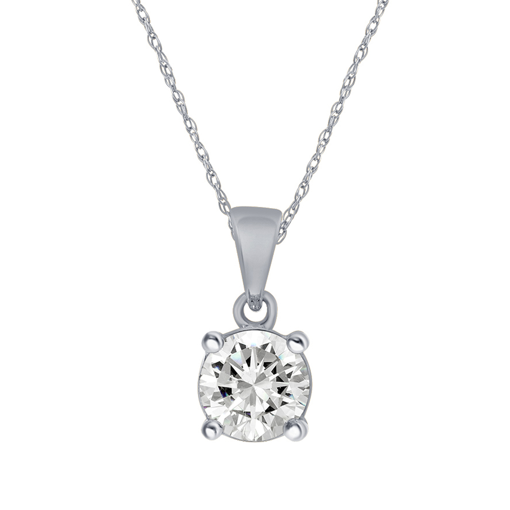 Lab Grown Solitaire 4 Prong Diamond Necklace (1/6 - 1/2 ct. tw.) | Rensi