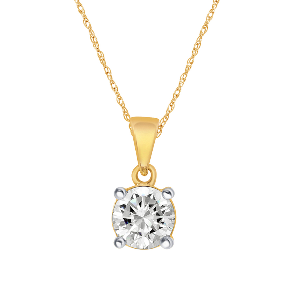Lab Grown Solitaire Diamond Necklace (1/4 - 3 ct. tw.) | Xena