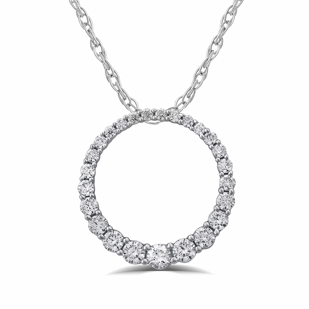Circle in Circle Diamond Pendant | Radiant Bay