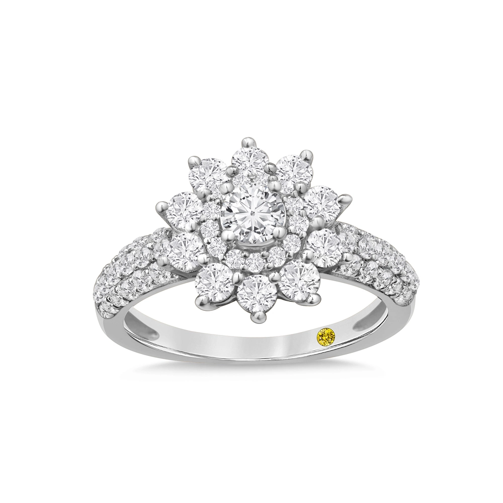 1 1/2 CT TW Floral Lab Created Diamond Ring | Nysa