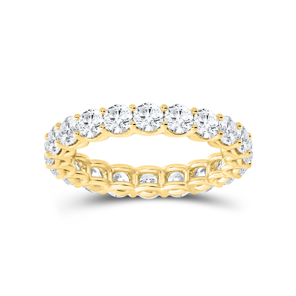 Lab Created Round Diamond Eternity Ring in Gold | Myca