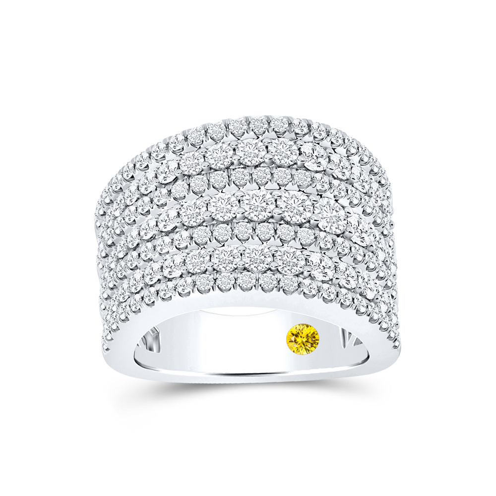 Multi Row Lab Created Diamond Cocktail Ring in 925 Sterling Silver | Quin