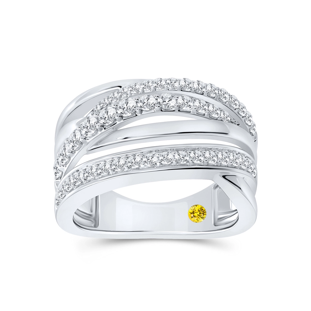 Multi Row Lab Created Diamond Anniversary Ring (7/8 ct. tw.) | Ceri