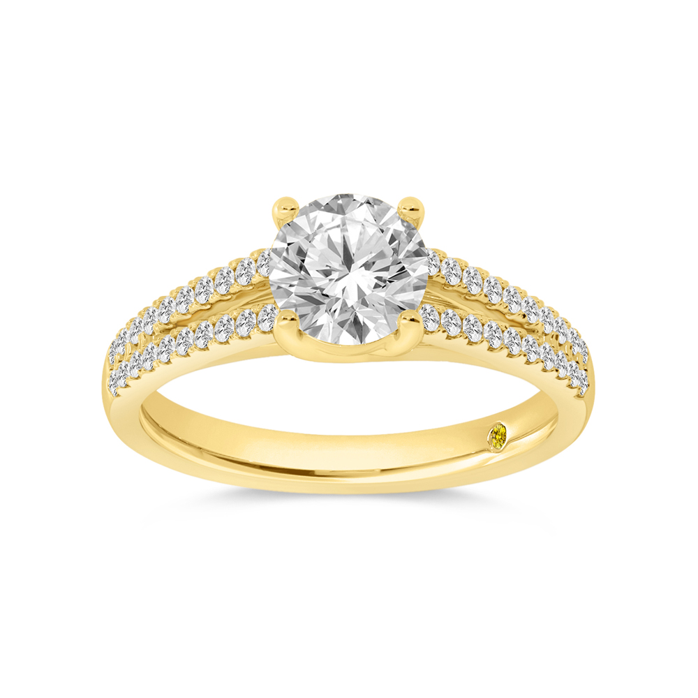 Lab Grown Split Shank Diamond Engagement Ring | Camilla