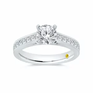 Lab Created Diamond Engagement Ring in Gold | Shyra