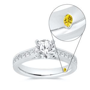 Lab Created Diamond Engagement Ring in Gold | Shyra