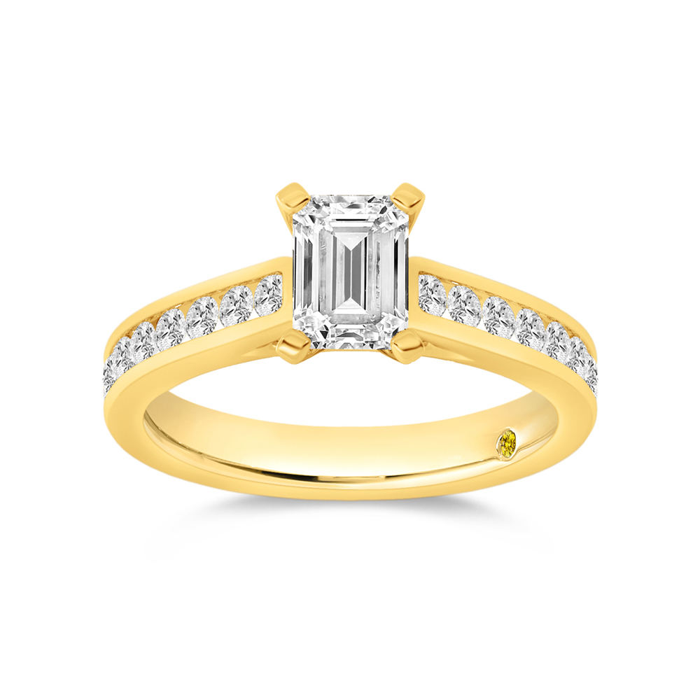 Channel Set Lab Created Diamond Engagement Ring | Shyra