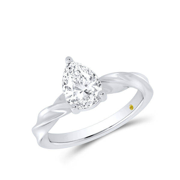 Lab Created Pear Shape Diamond Solitaire Ring | Rein