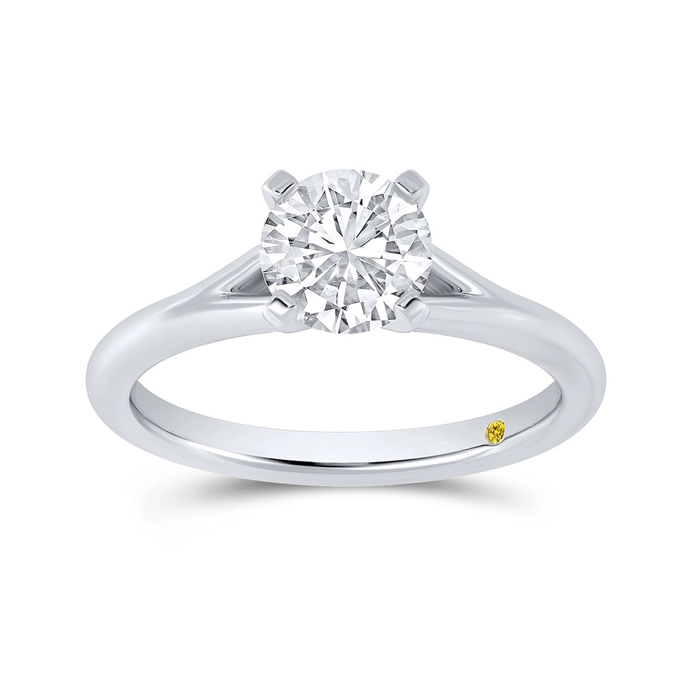 Lab Created Pear Shape Diamond Solitaire Ring