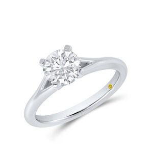 Lab Created Pear Shape Diamond Solitaire Ring in Gold