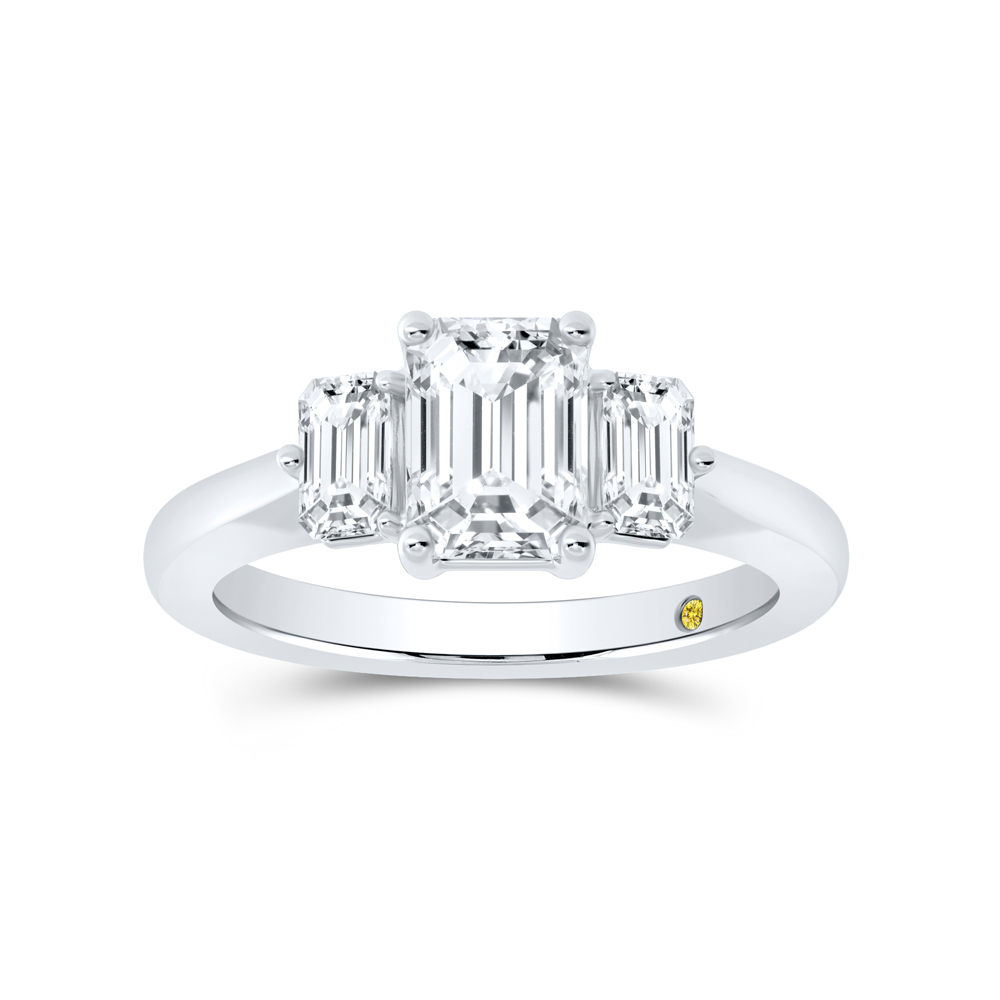 Lab Created Three Stone Diamond Engagement Ring | Dorie