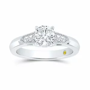 Vintage Inspired Lab Created Diamond Engagement Ring - La Joya