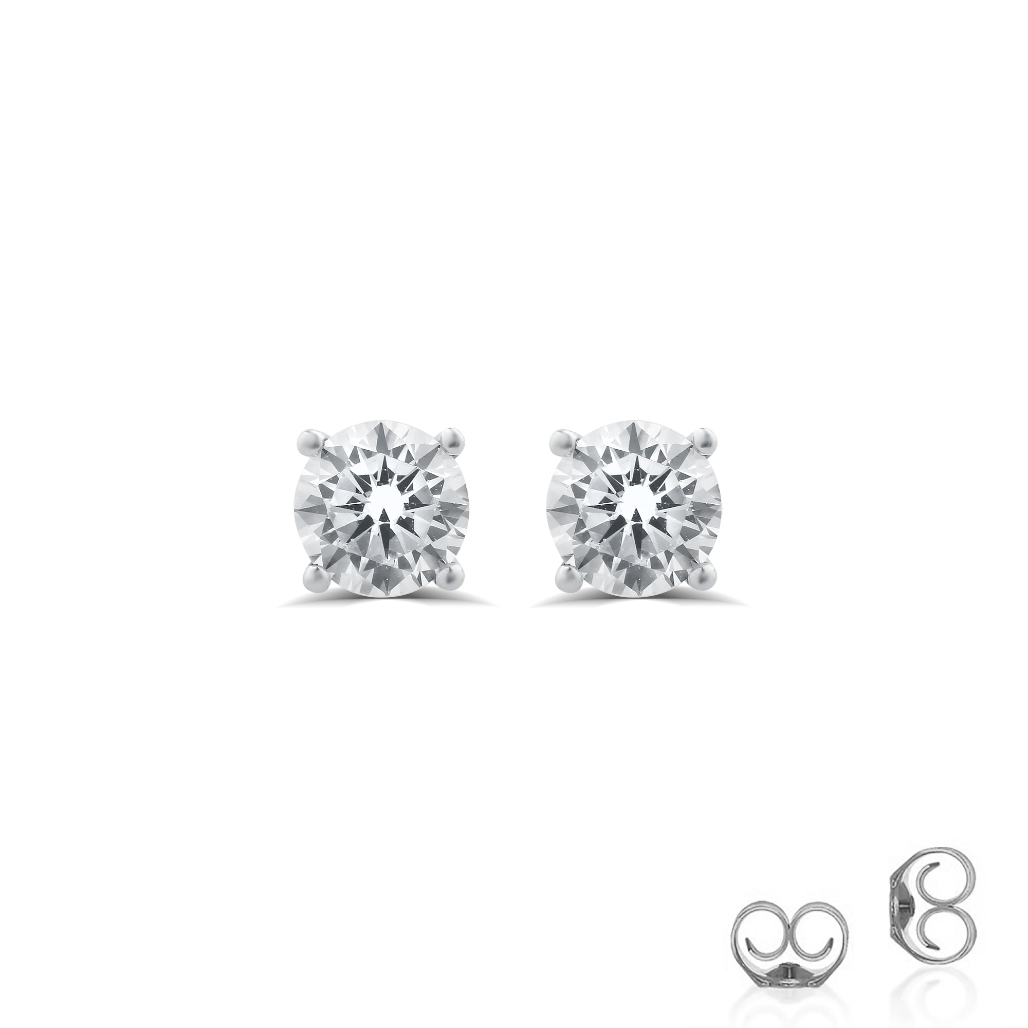 1/4 - 3 CT TW Lab Grown Certified Diamond Stud Earrings in 14K Gold | Moira
