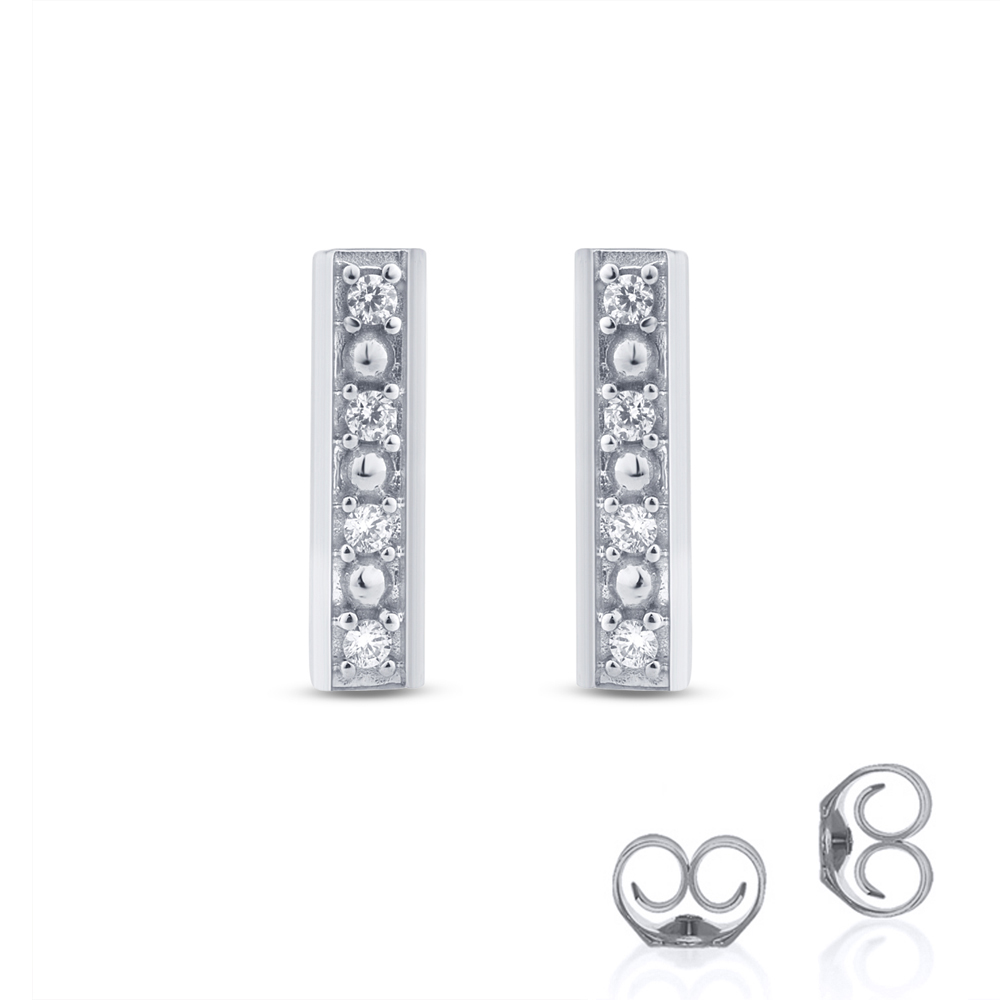 Dainty Lab Created Diamond Earrings for Women (1/10 ct. tw.) | Zeeva