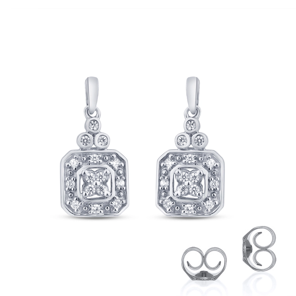 Art Deco Inspired Lab Created Diamond Earrings (1/4 ct. tw.) | Siara