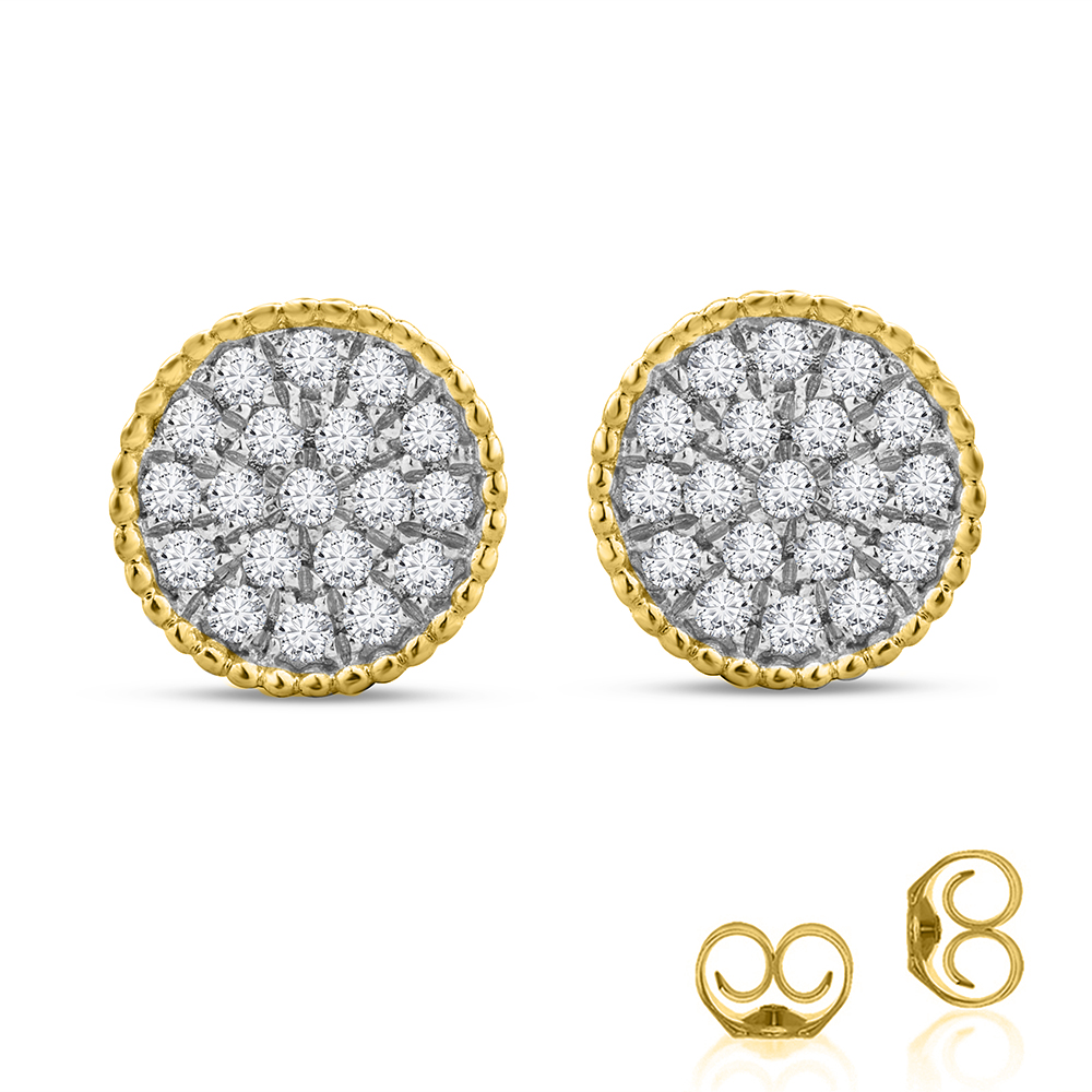 Vintage Inspired Lab Grown Cluster Diamond Earring (1/5  1/2 ct. tw.) | Leah