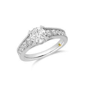 Vintage Inspired Princess Cut Lab Grown Diamond Engagement Ring | Ronnie