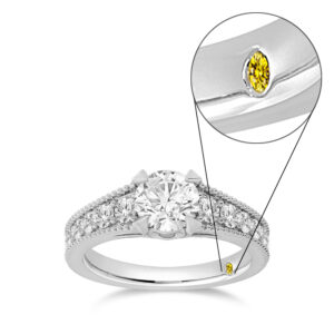 Vintage Inspired Princess Cut Lab Grown Diamond Engagement Ring | Ronnie