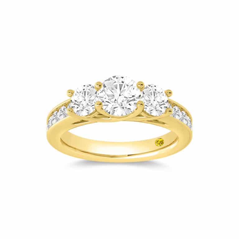 Shop Channel Set Lab Grown Diamond Engagement Ring in 10k Yellow Gold - La Joya