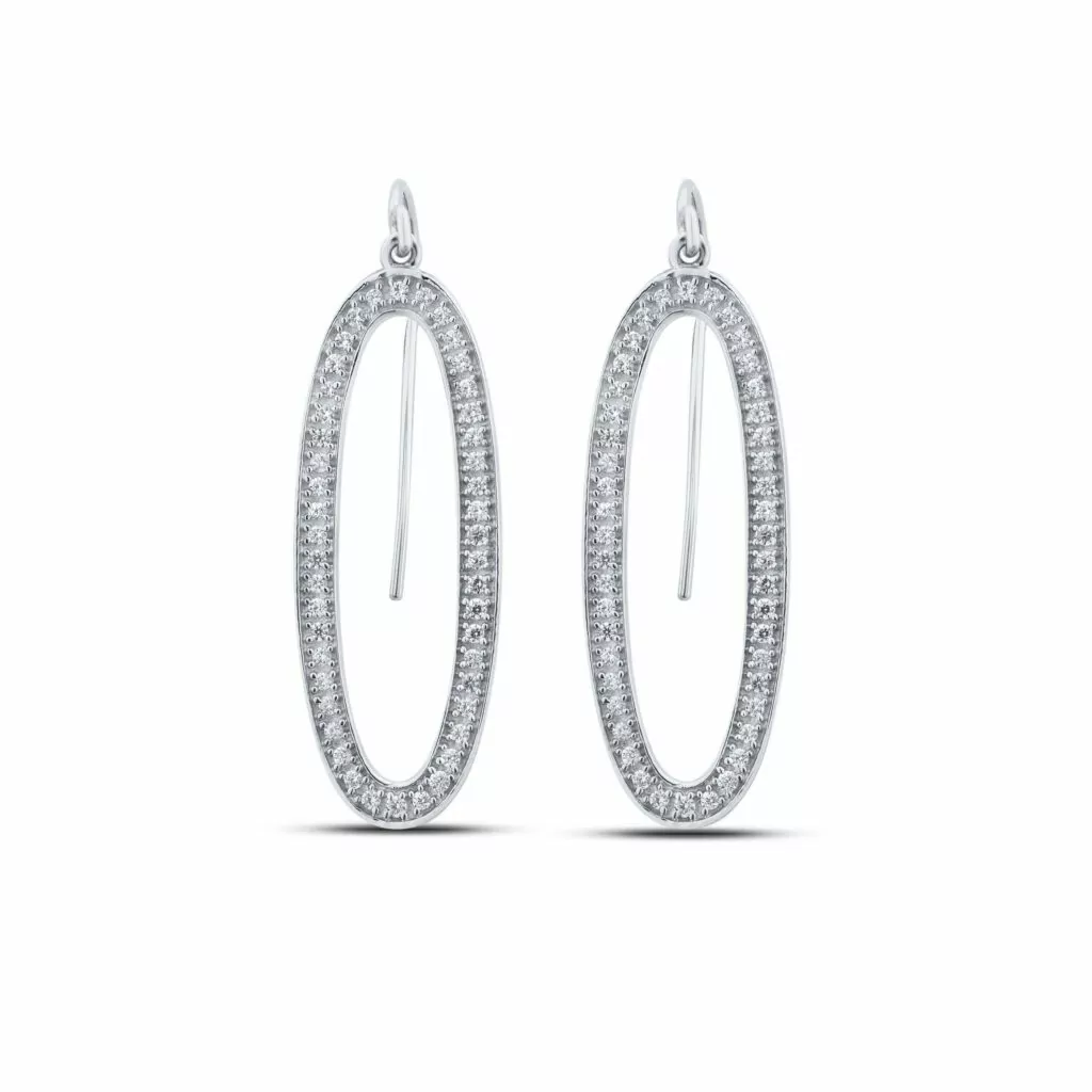 1/2 CT TW Lab Created Dangling Diamond Earrings | Oleta