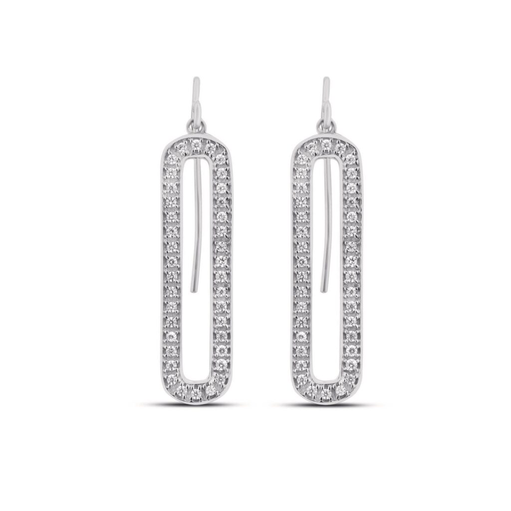 1/2 CT TW Floral Lab Created Diamond Earring in 925 Sterling Silver | Victoria