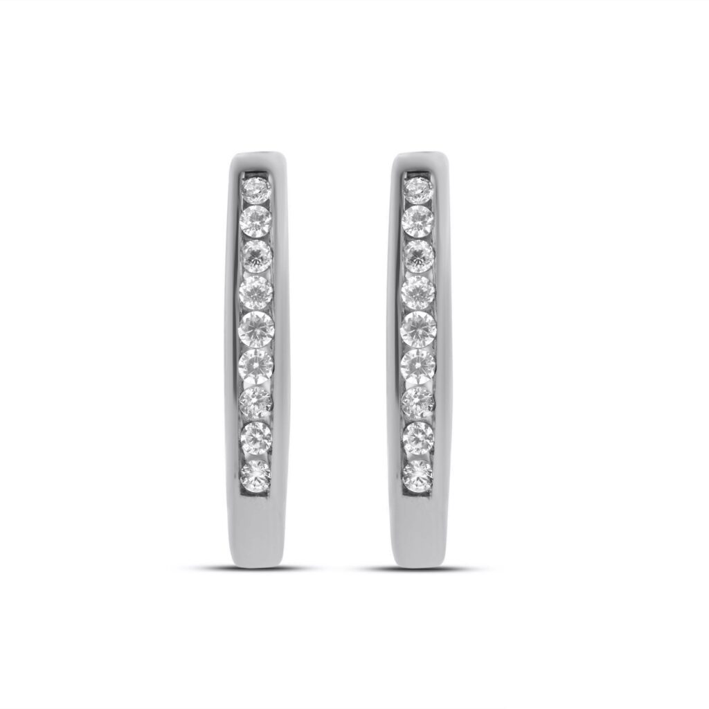 Lab Made J-Hoop Diamond Earrings (1/4 ct. tw.) | Ziola