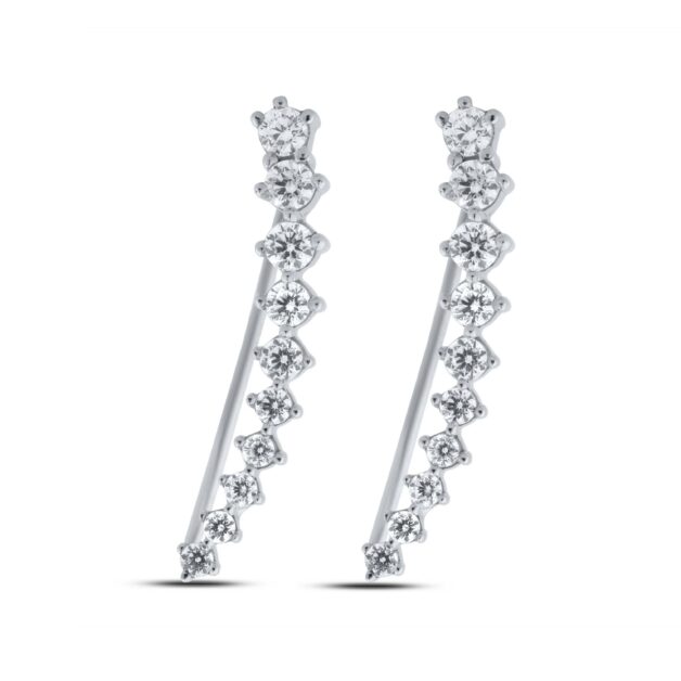 Prong Set Lab Grown Diamond Crawler Earrings (3/4 ct. tw.)
