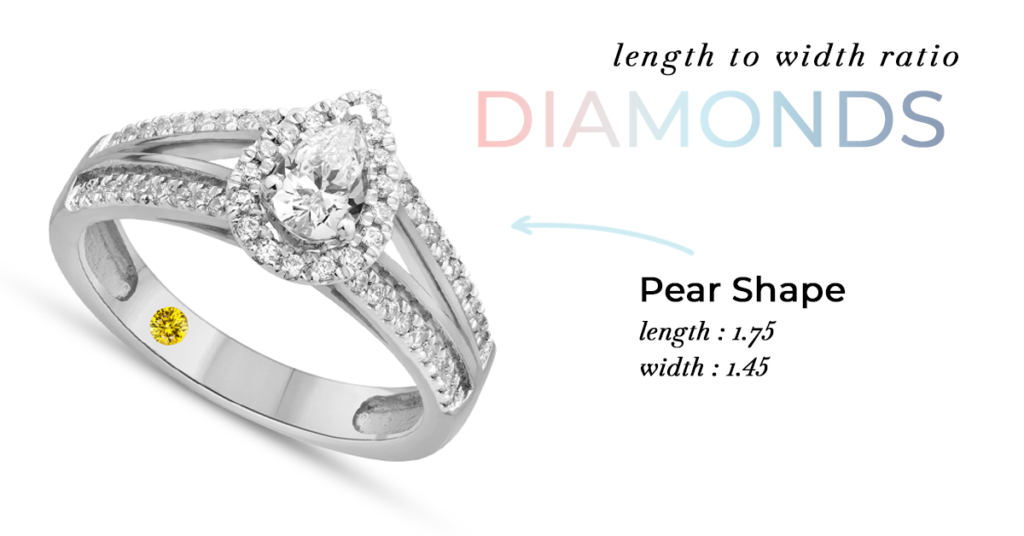 length to width ratio diamonds peer shape