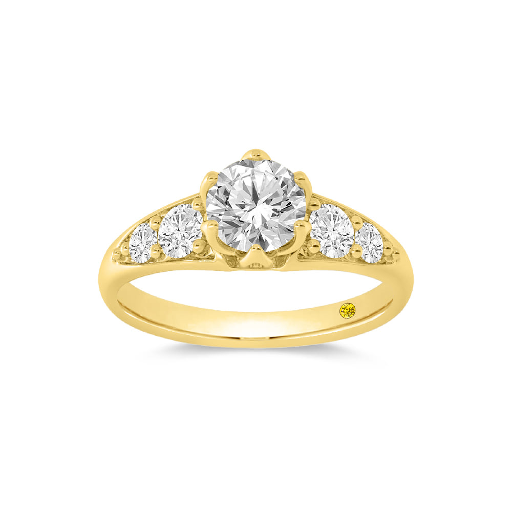 Lab Created Round Brilliant Cut Diamond Engagement Ring (3/4 - 3 ct. tw.) | Char