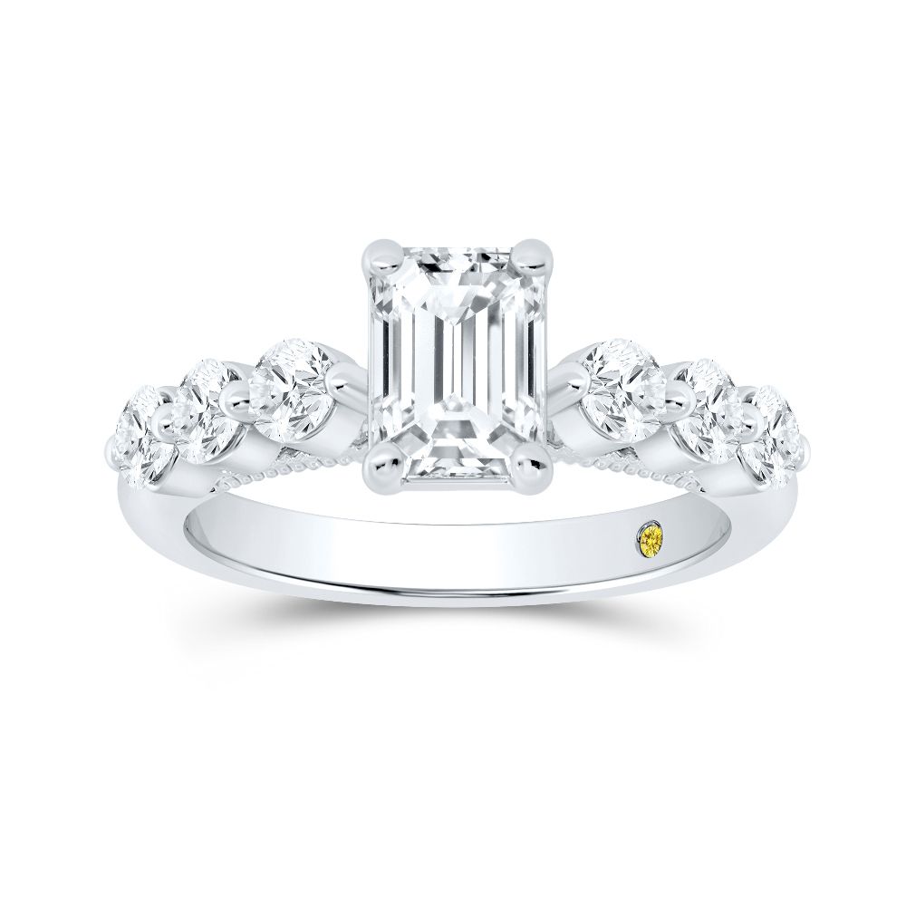 Lab Created Round Brilliant Cut Diamond Engagement Ring (1 1/2 - 3 ct. tw.) | Kenja