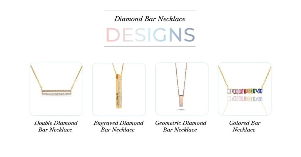 Diamond Bar Necklace Designs