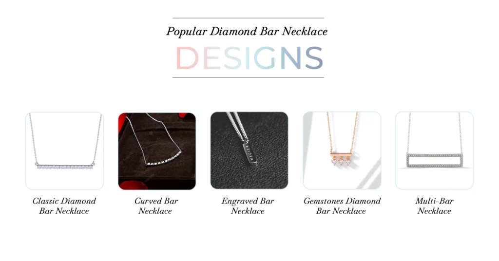 Popular Diamond Bar Necklace Designs