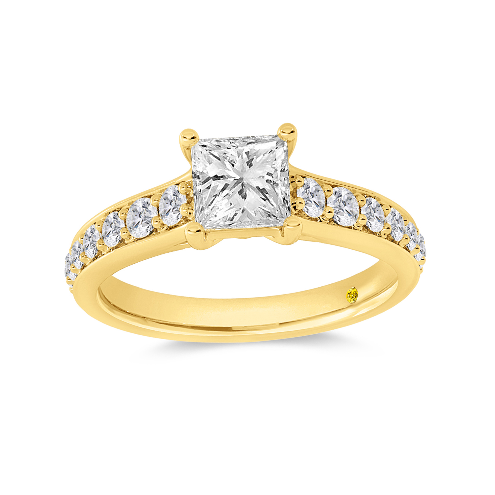 Lab Grown Pave Set Diamond Engagement Ring | Tia