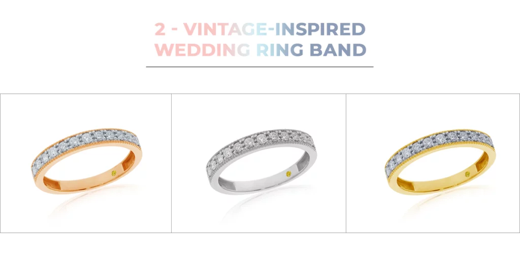 Vintage-Inspired Wedding Ring Band