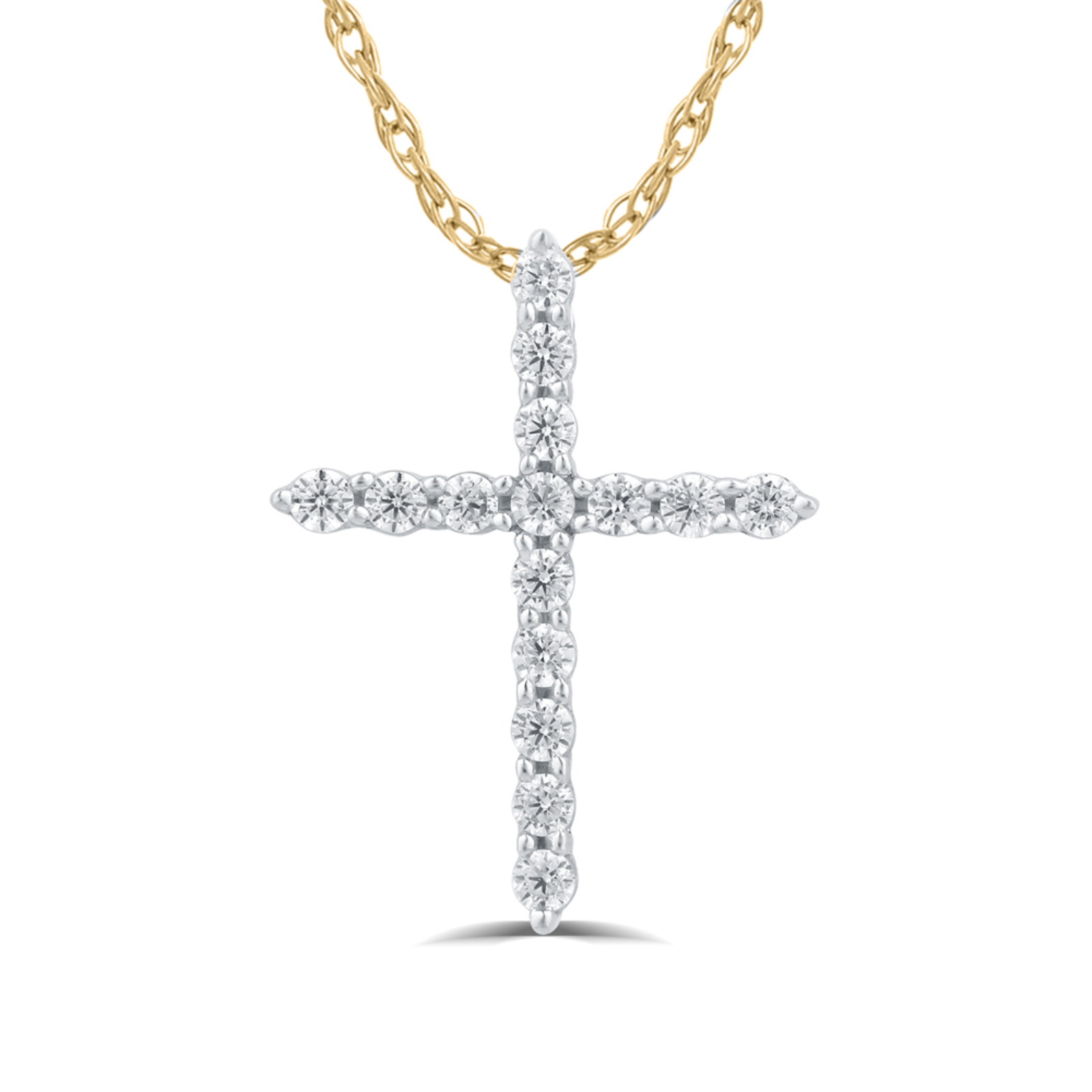 Lab Grown Diamond Cross Necklace (1/6 - 1/2 ct. tw.) | Dasi