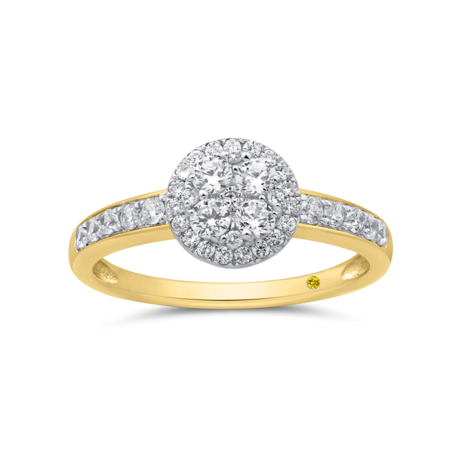 Lab Created Halo Diamond Engagement Ring (5/8 ct. tw.) | Bert