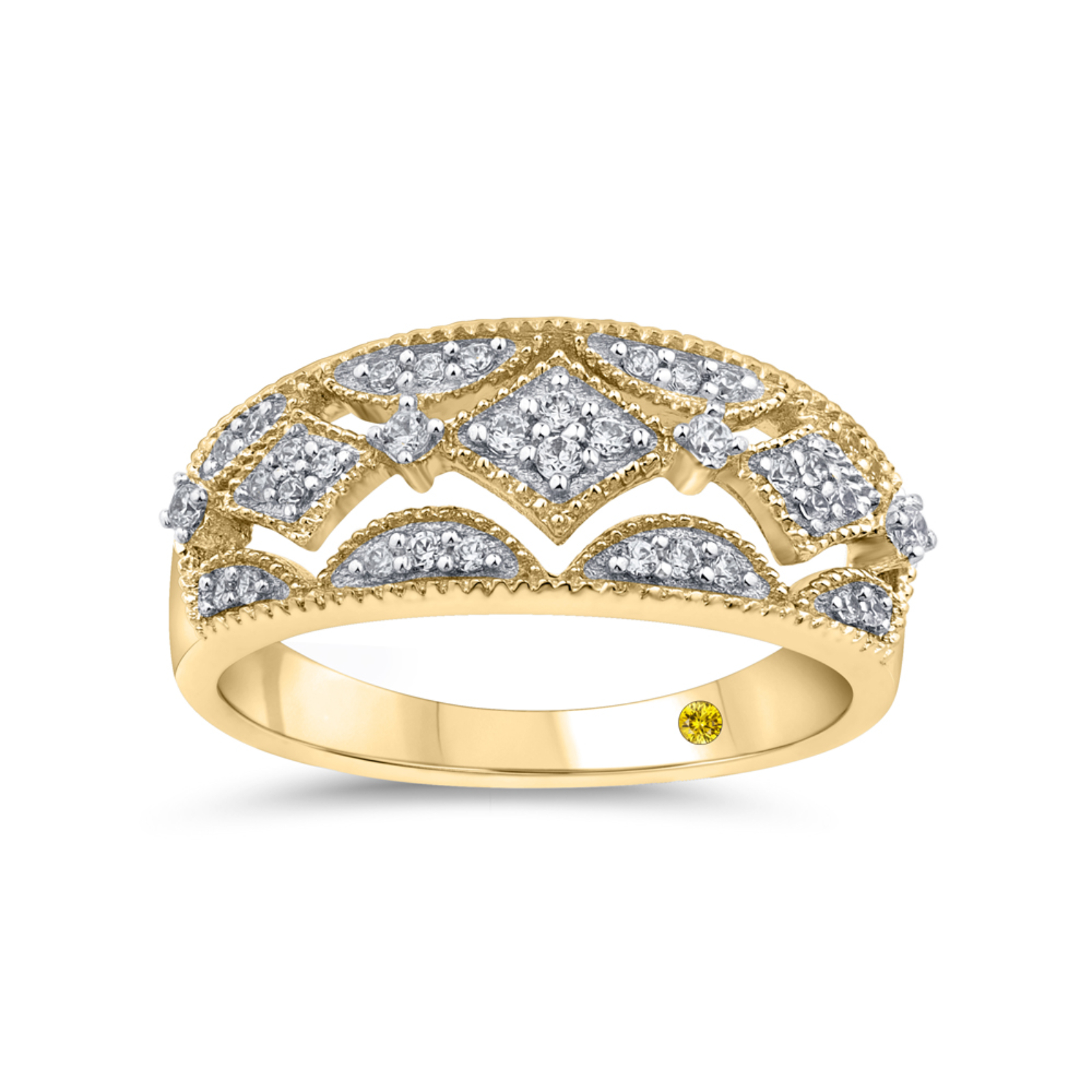 Vintage Inspired Lab Grown Diamond Band Ring (1/4 ct. tw.) | Avys