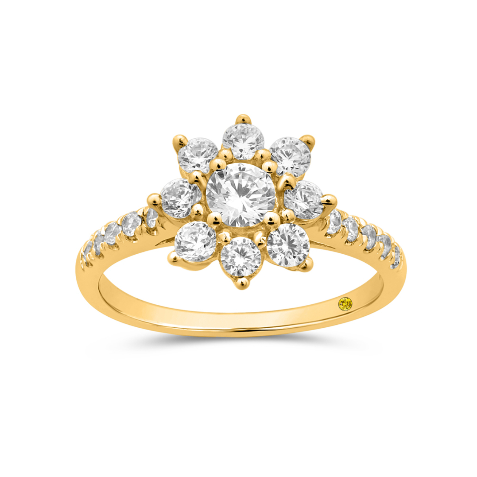 Floral Lab Created Diamond Ring for Women (7/8 ct. tw.) | Mina