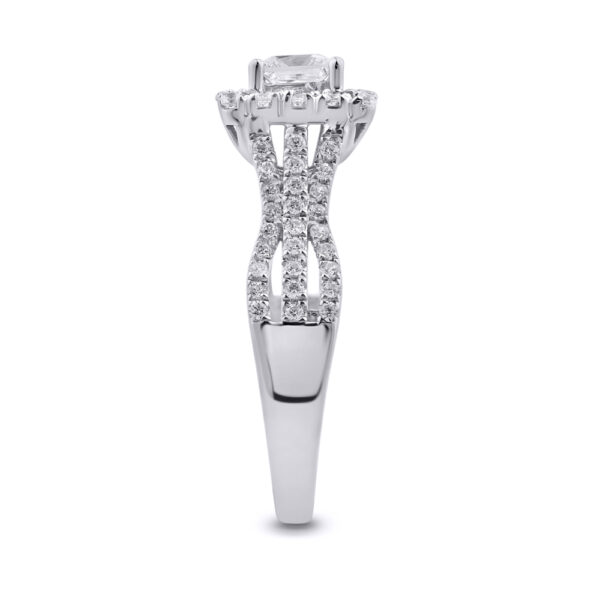 Princess Cut Double Halo Lab Grown Diamond Engagement Ring