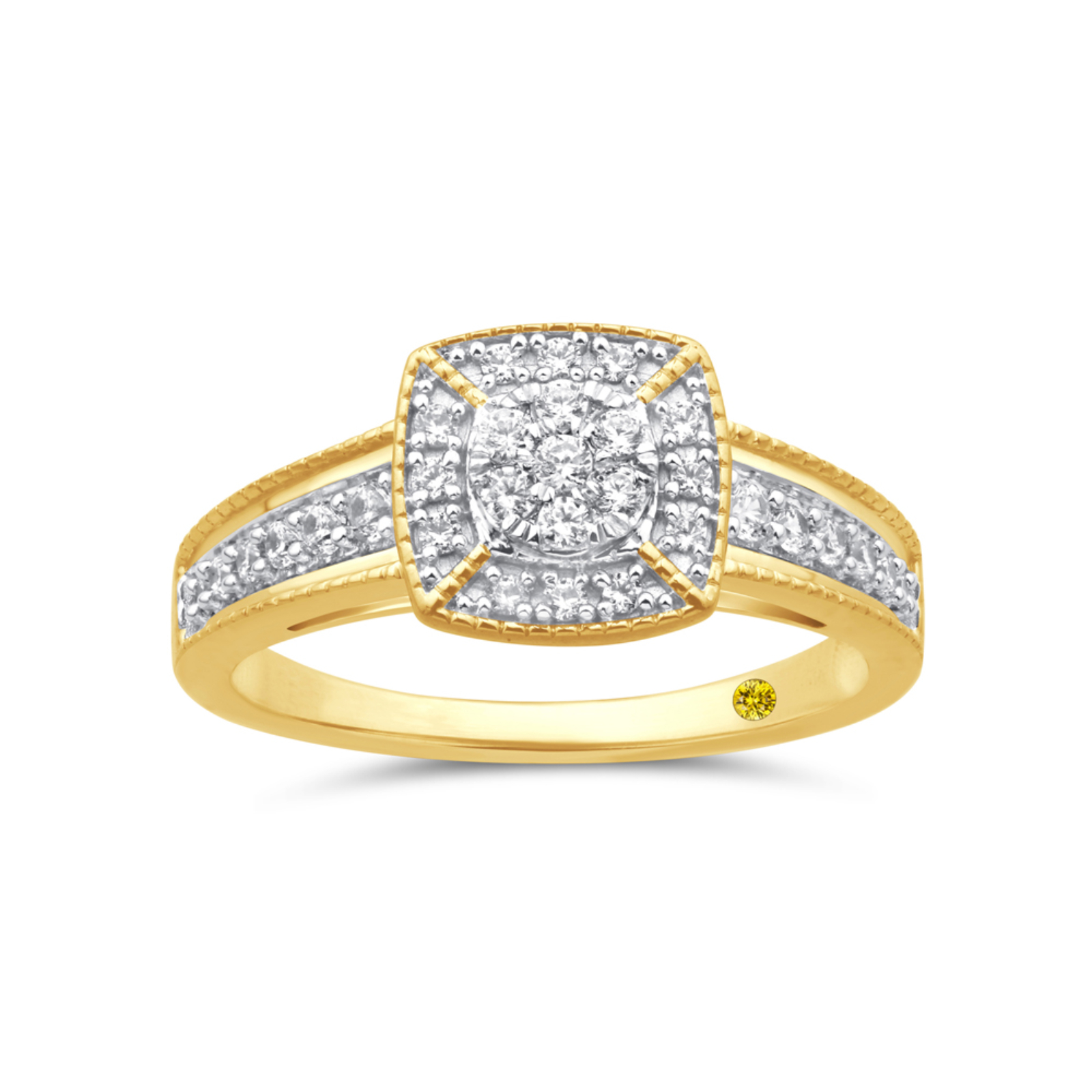 Vintage Inspired Lab Created Halo Diamond Engagement Ring | Bice