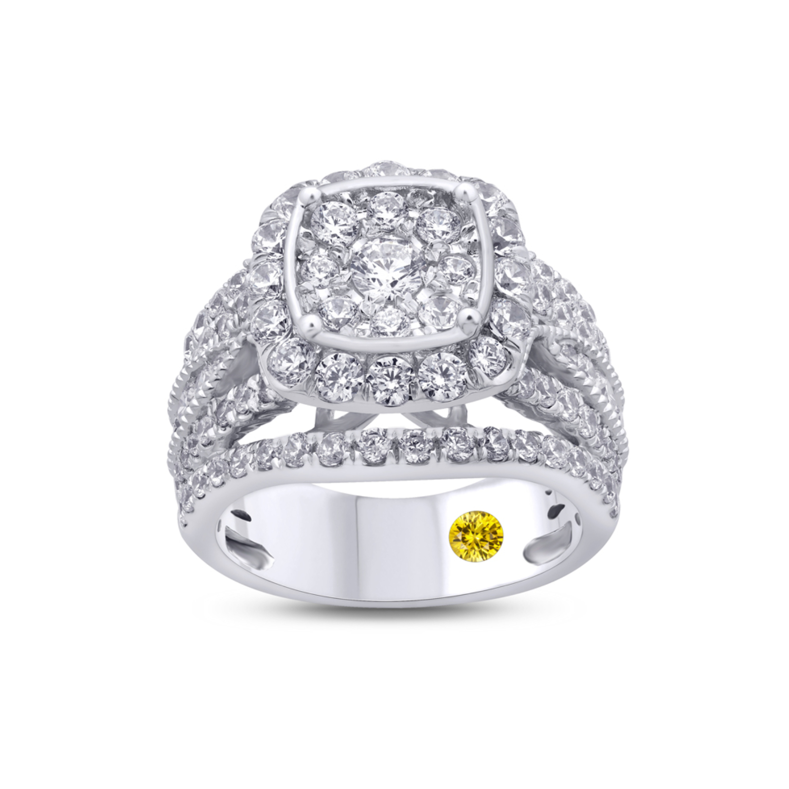 Lab Created Cluster Diamond Cocktail Ring (3 ct. tw.) | Bree