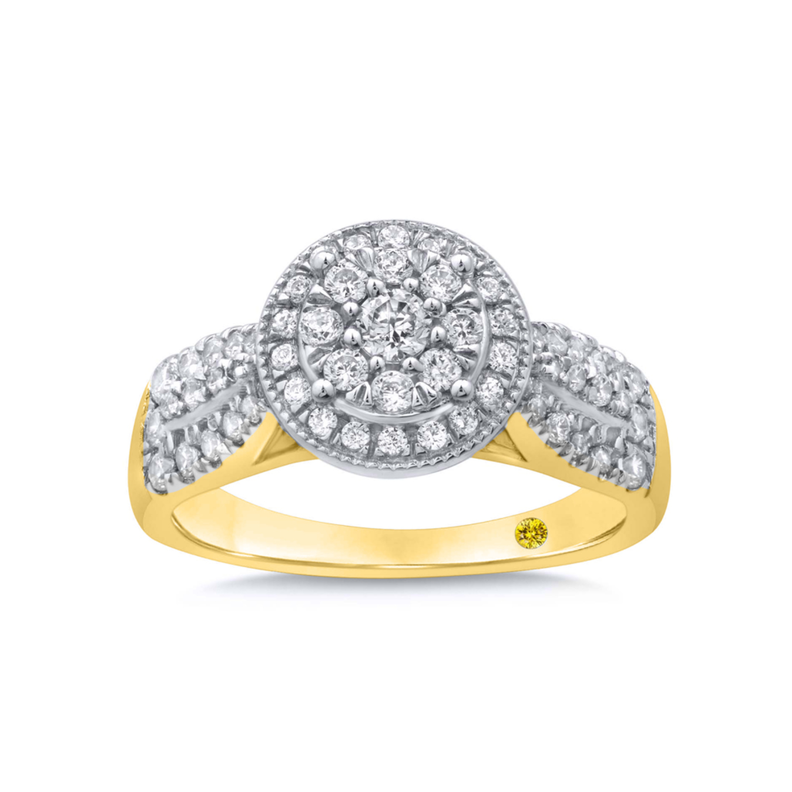 Lab Created Diamond Cluster Engagement Ring | Nonn