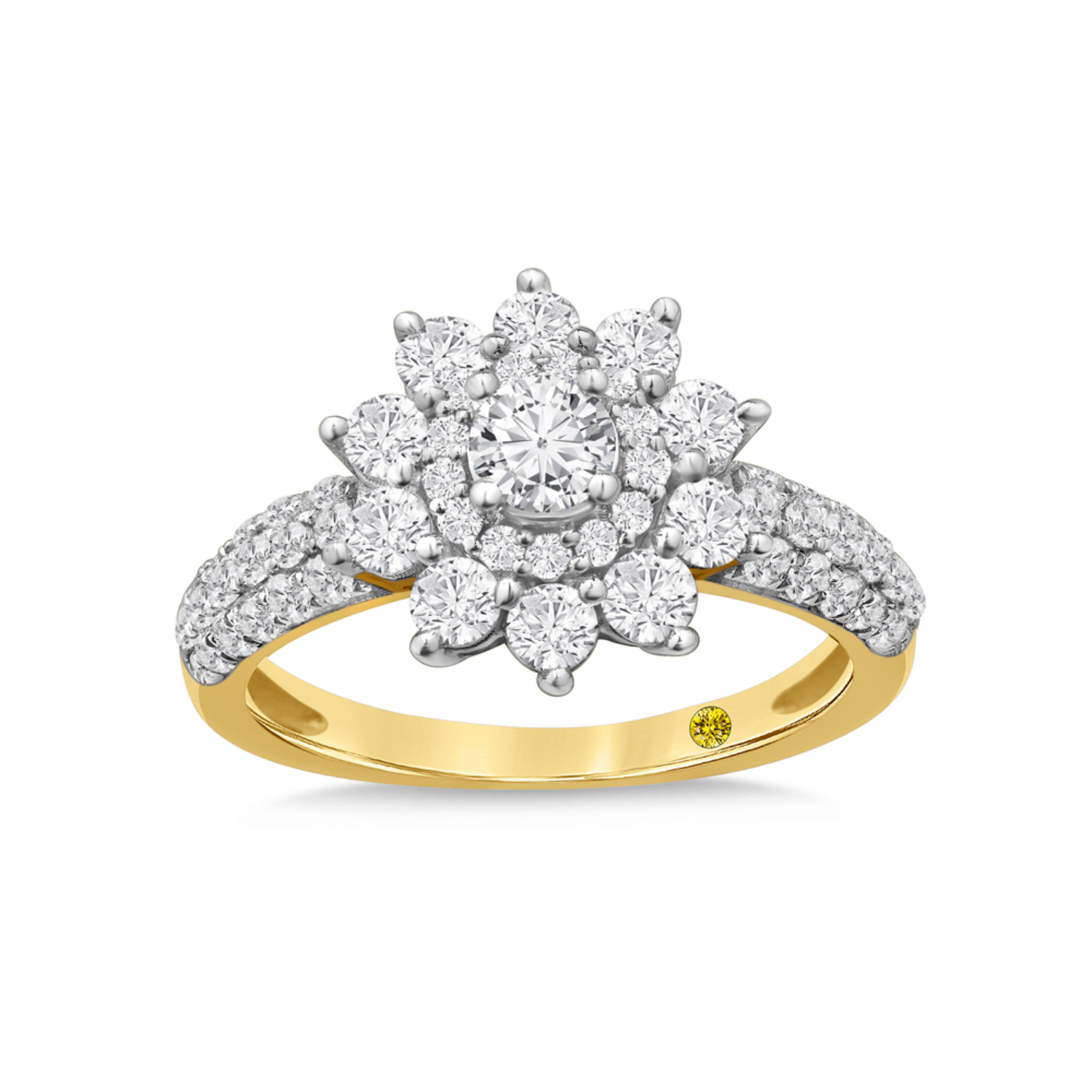 Floral Themed Lab Grown Diamond Ring (1 1/2 ct. tw.) | Nysa
