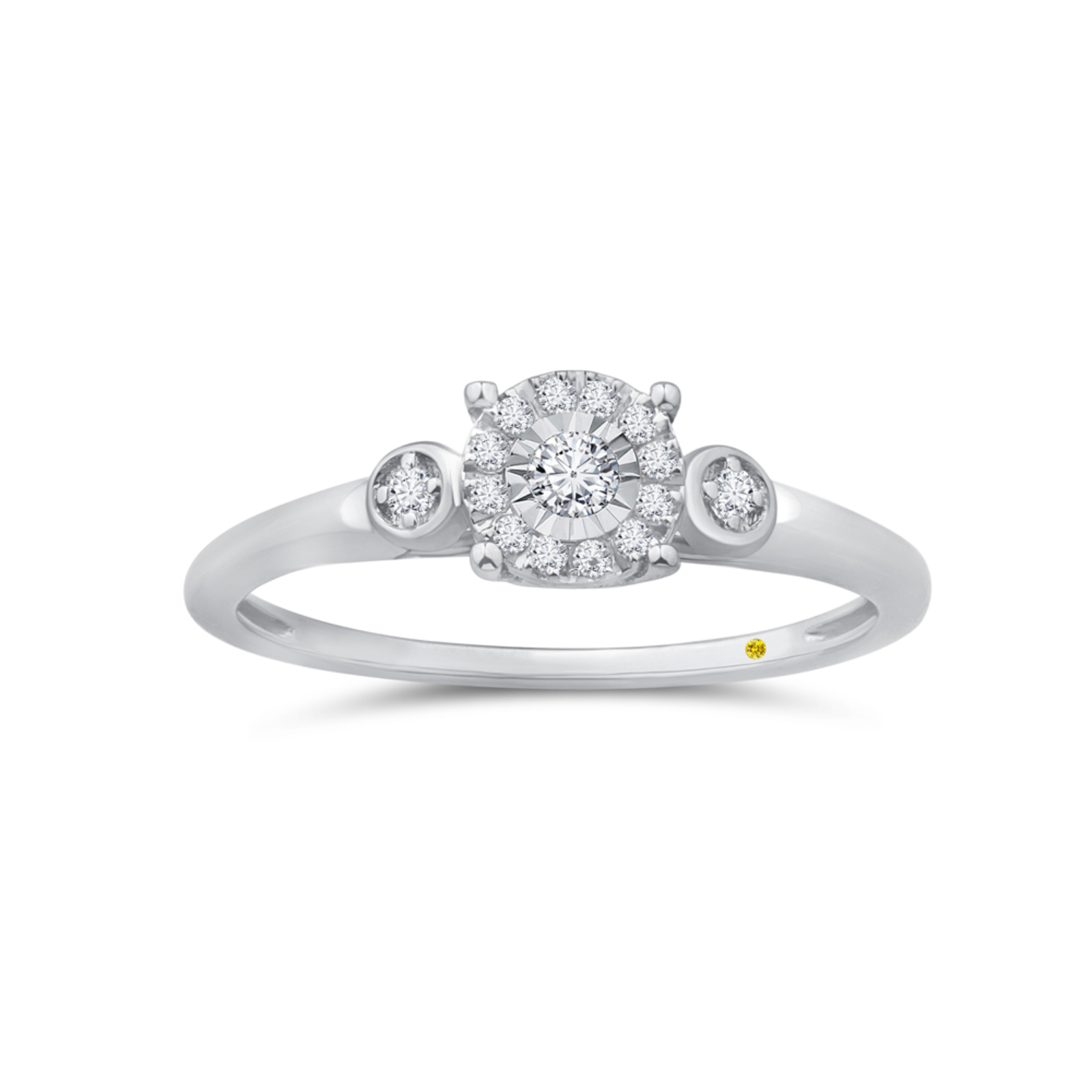 Dainty Lab Made Diamond Halo Promise Ring (1/8 ct. tw.) | Rixi